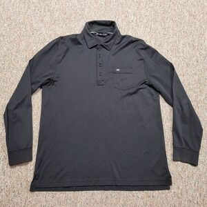 Travis Mathew Polo Shirt Mens XL Black Golf Performance Pullover Stretch Classic